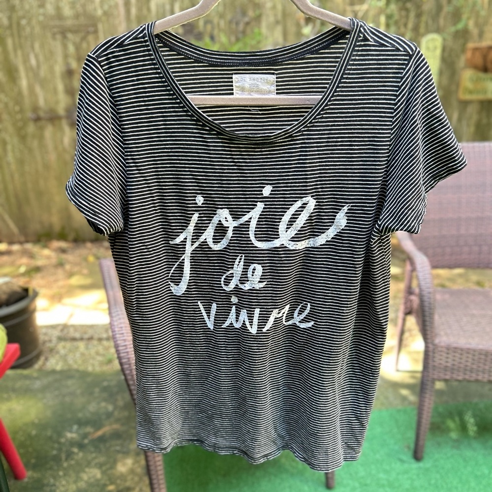 Anthropologie Sol Angeles Striped Joie de Vivre T-Shirt